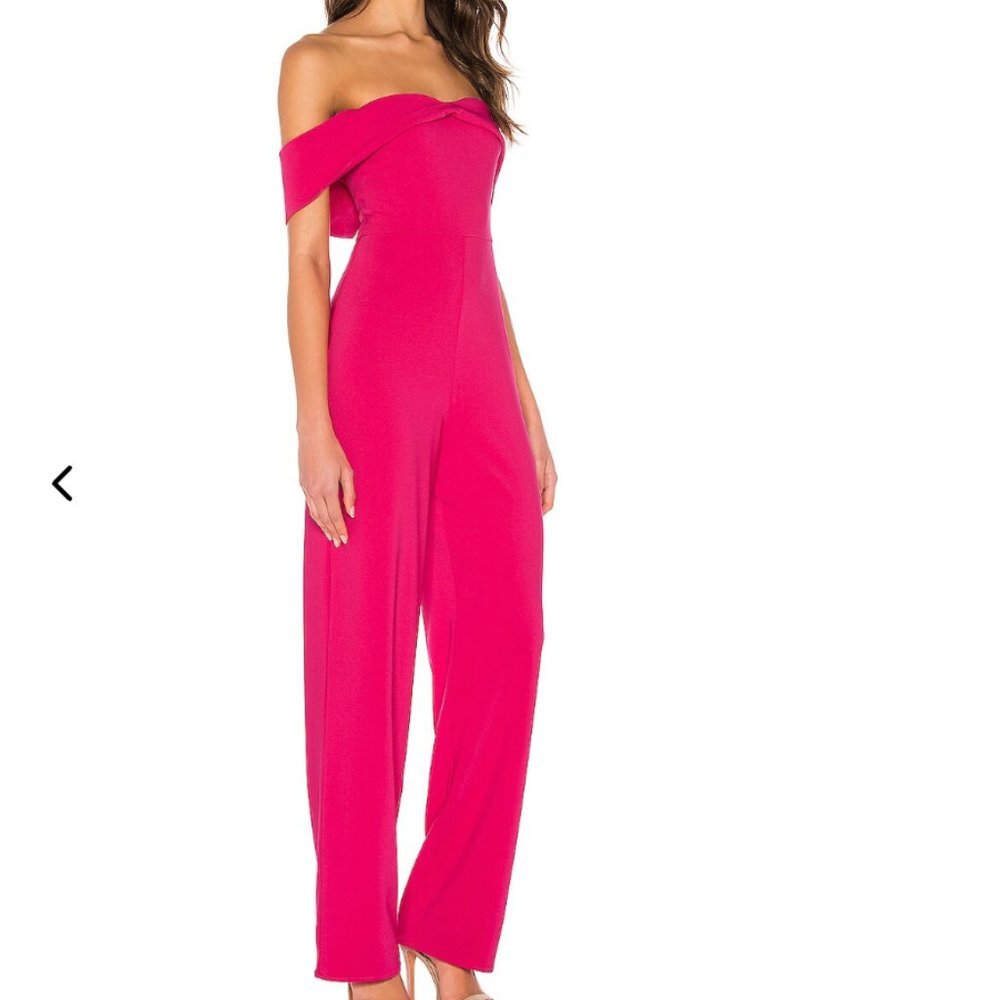 Lovers + Friends Barbiecore Danica Fuchsia Jumpsuit Small NWT - Picture 4 of 10